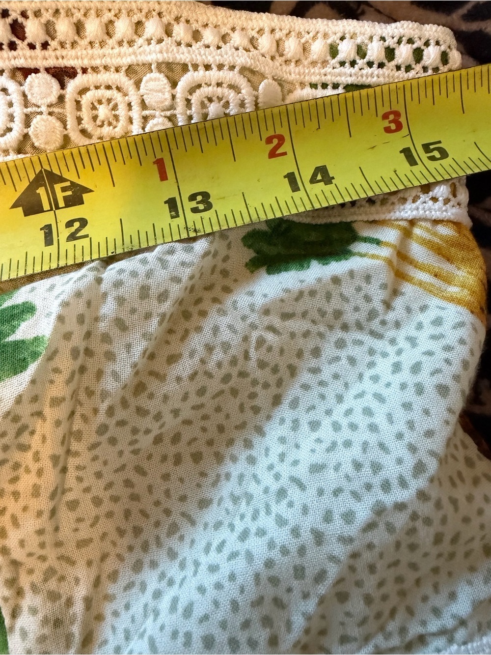 Calypso St. Barth Cream Maxi Dress with Green & Yellow Palm Print - Picture 8 of 9